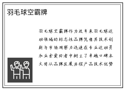 羽毛球空霸牌